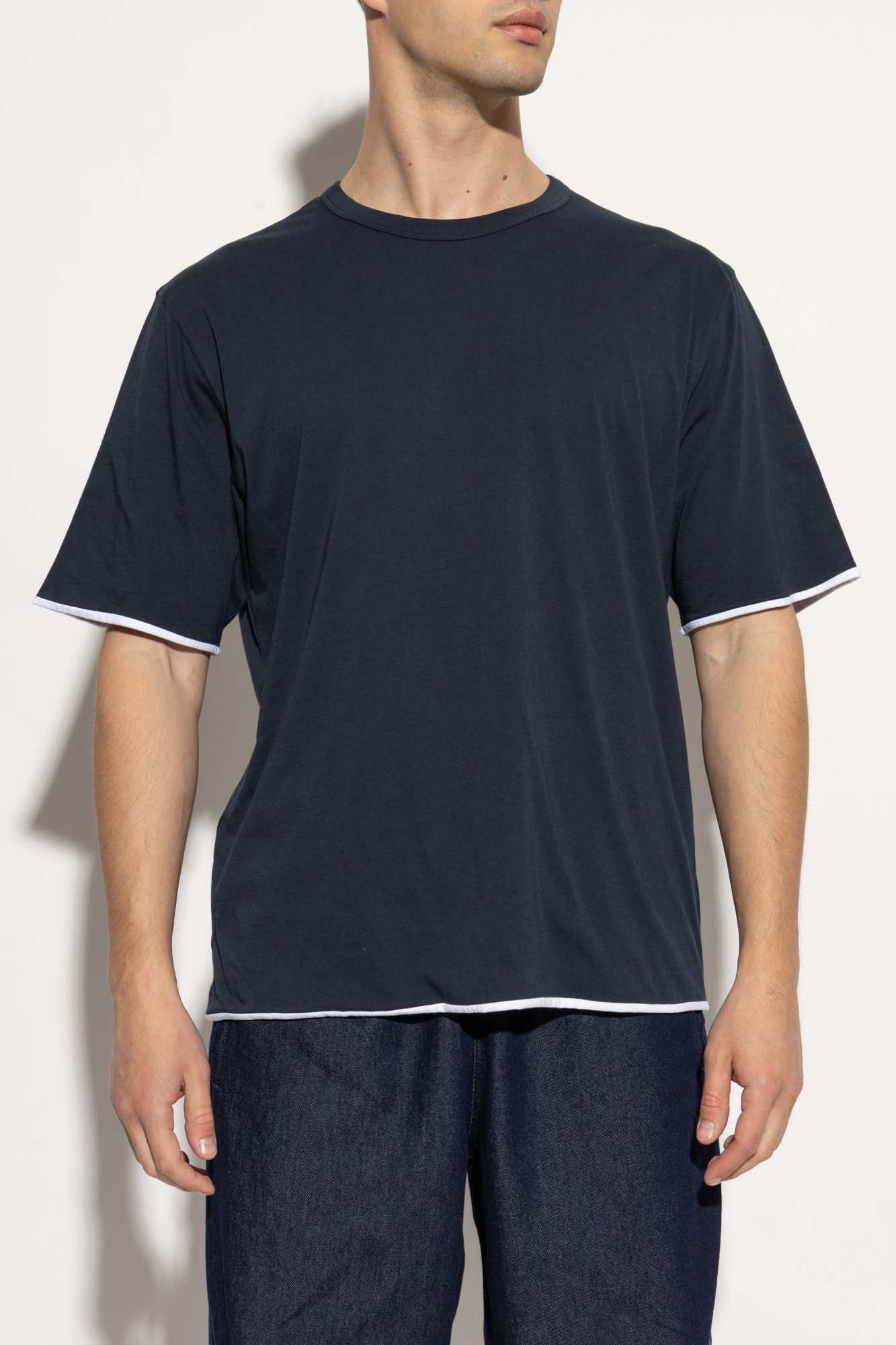 Tシャツ・カットソー D SQUARED2 Midnight blue cotton t-shirt Navy blue T-shirt with a round neckline Theory - Vitkac AS
